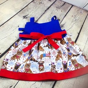 Beautiful handmade patriotic dress 12m